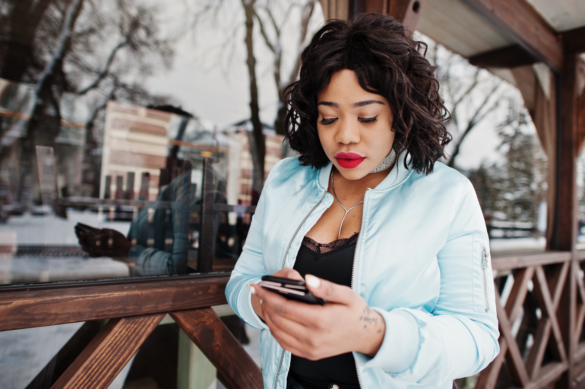 Stylish african american plus size model